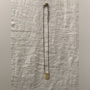 EUC Club Monaco Delicate Cream Chip Antique Brass Pendant Necklace